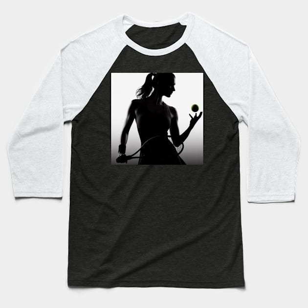 Tennis player Baseball T-Shirt by Print Forge